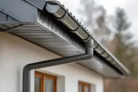 Pose de gouttières en zinc par un couvreur à Étauliers